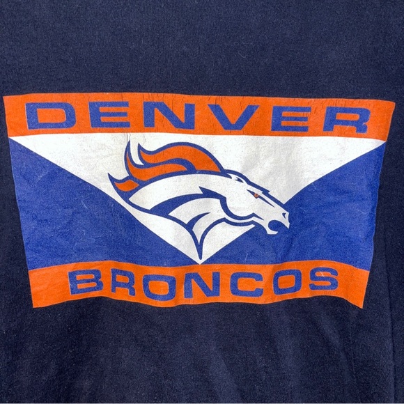Denver Broncos Vintage 90s Single Stitch Shirt L Concept Sports tag NFL Football - Picture 2 of 4